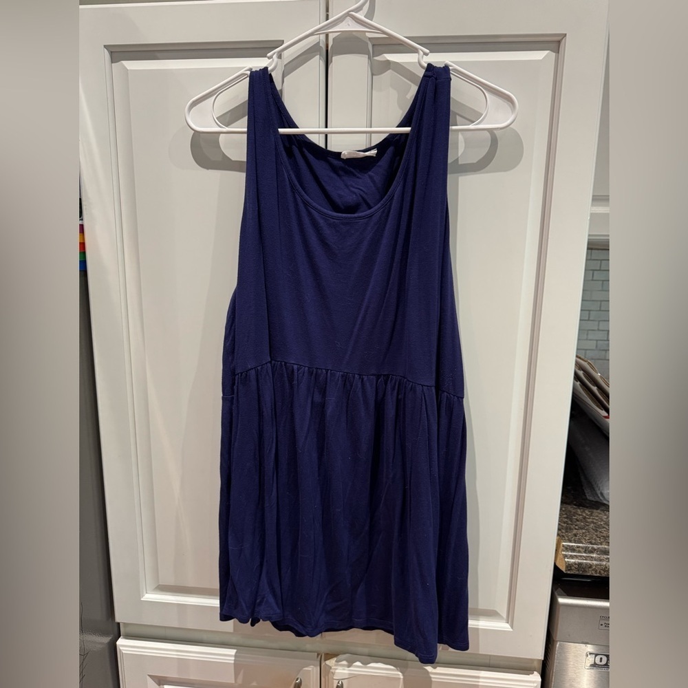 Navy Blue Sleeveless Babydoll top